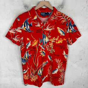 Ralph Lauren Red Ocean Floral Polo