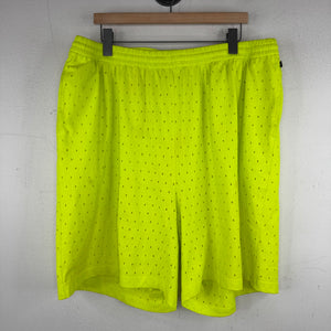 Balenciaga Neon Green Mesh Effect Shorts