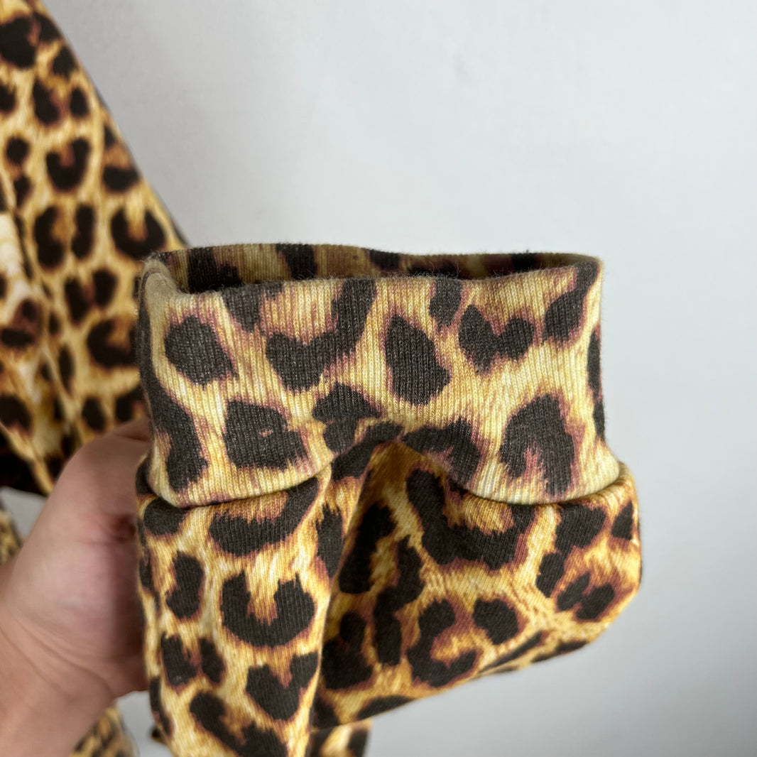 Celine Leopard Spell Out Logo Hoodie