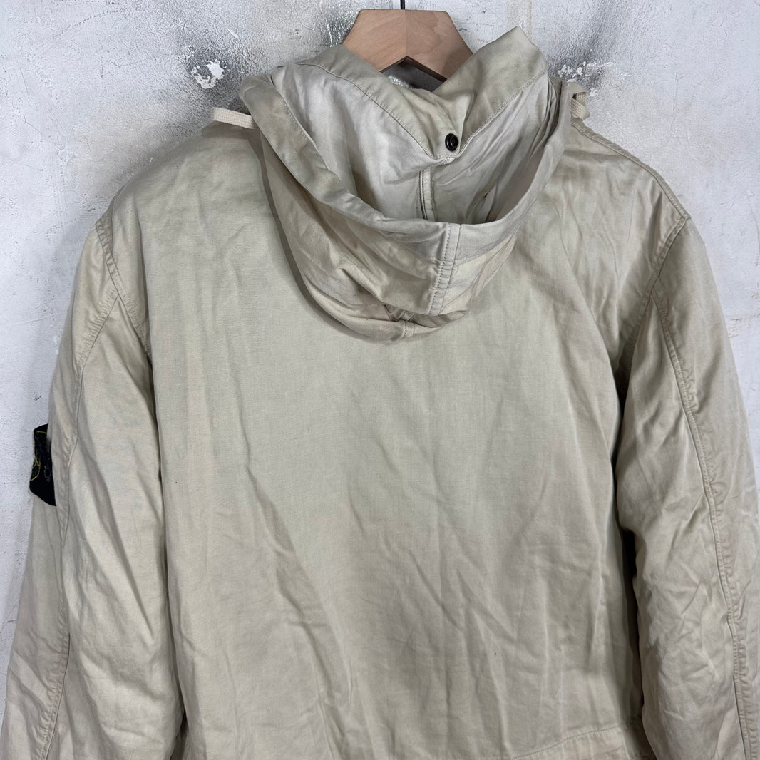 Stone Island 90's Beige Padded Canvas Lined Jacket