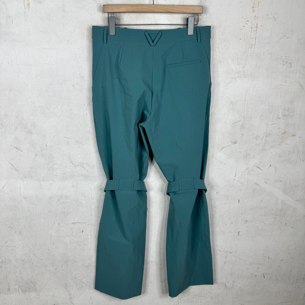 Bottega Veneta Teal Nylon Tied Bondage Pants