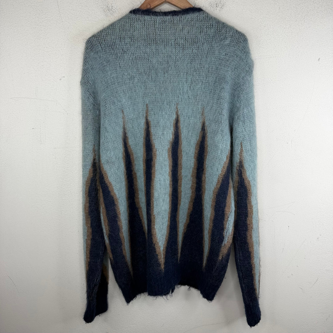 Needles Teal/Navy Spike Mohair Button Up Cardigan