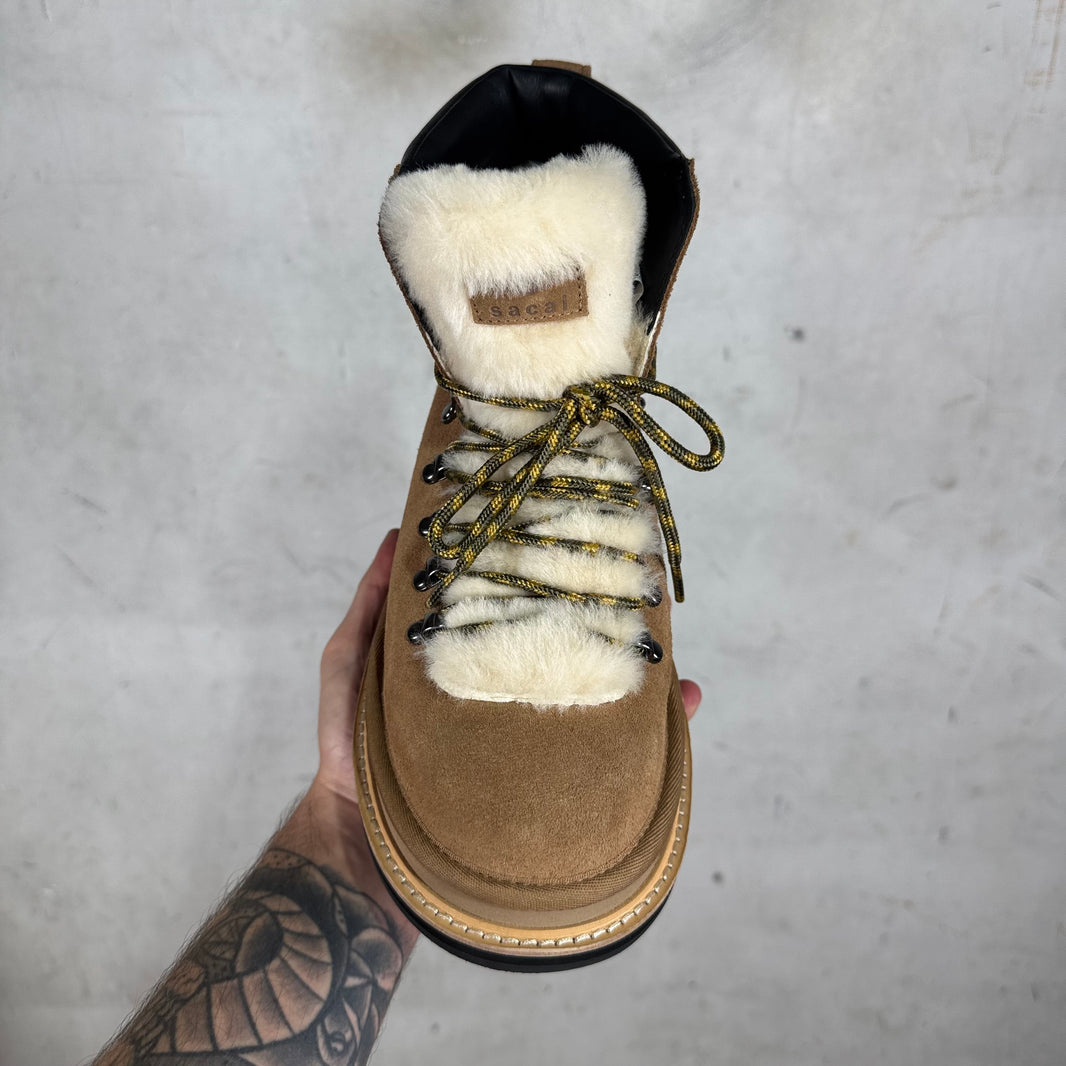 Sacai x Ugg Chestnut Fur Hiking Boot