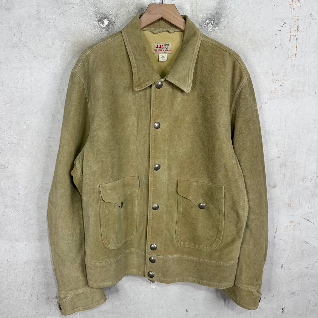 RRL Suede Conched Button Western Jacket