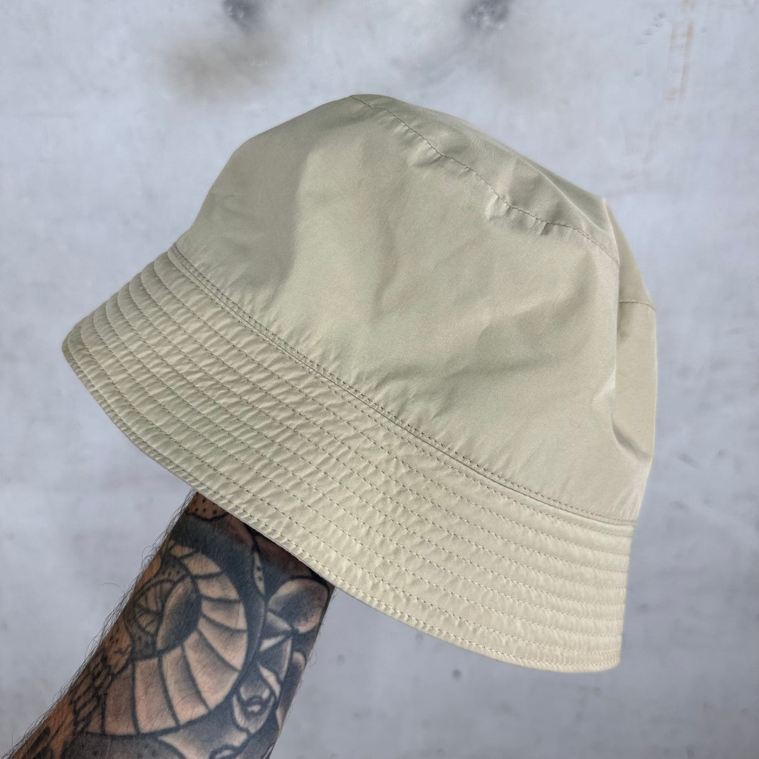 Prada Beige Red Bar Bucket