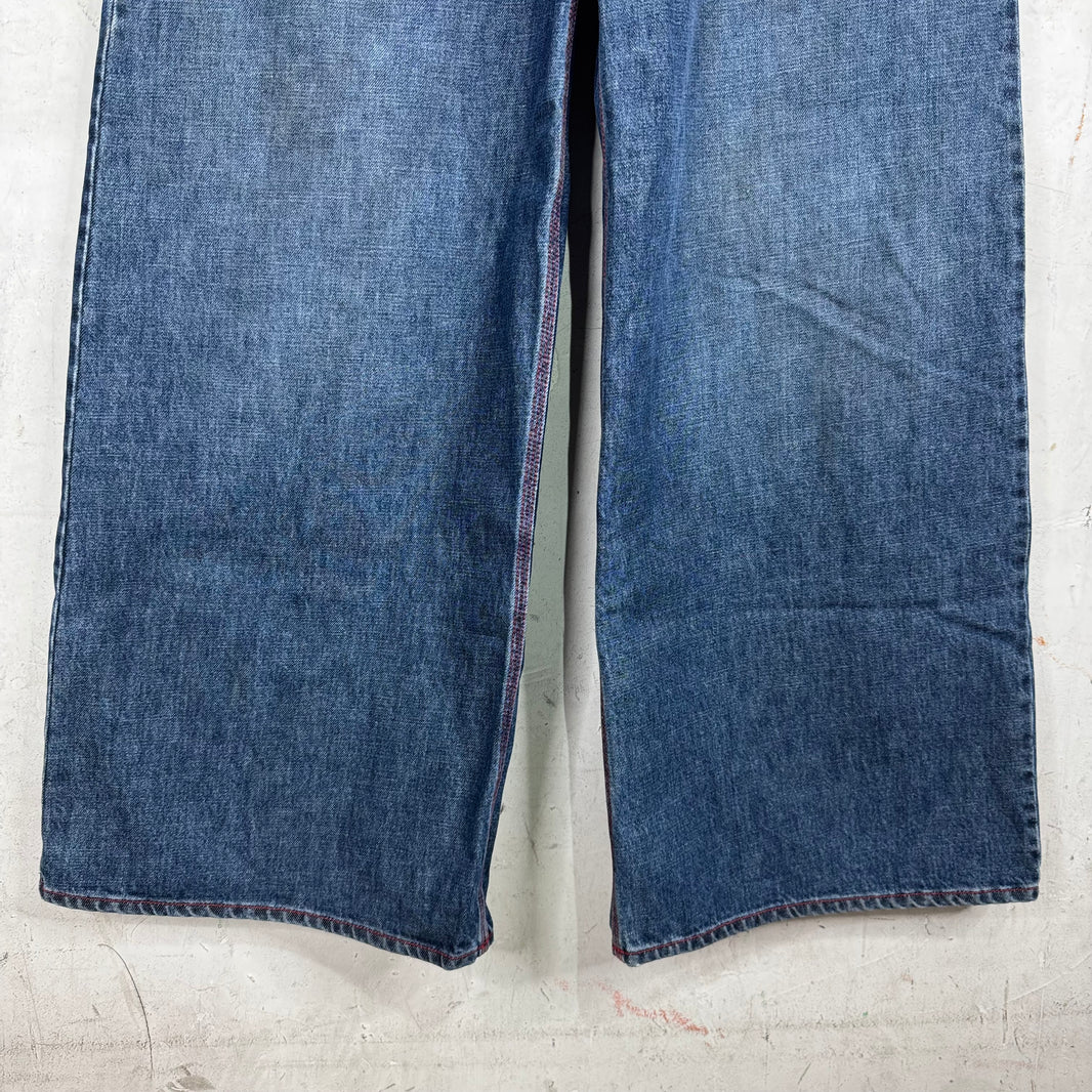ERL Baggy Contrast Stitch Jeans