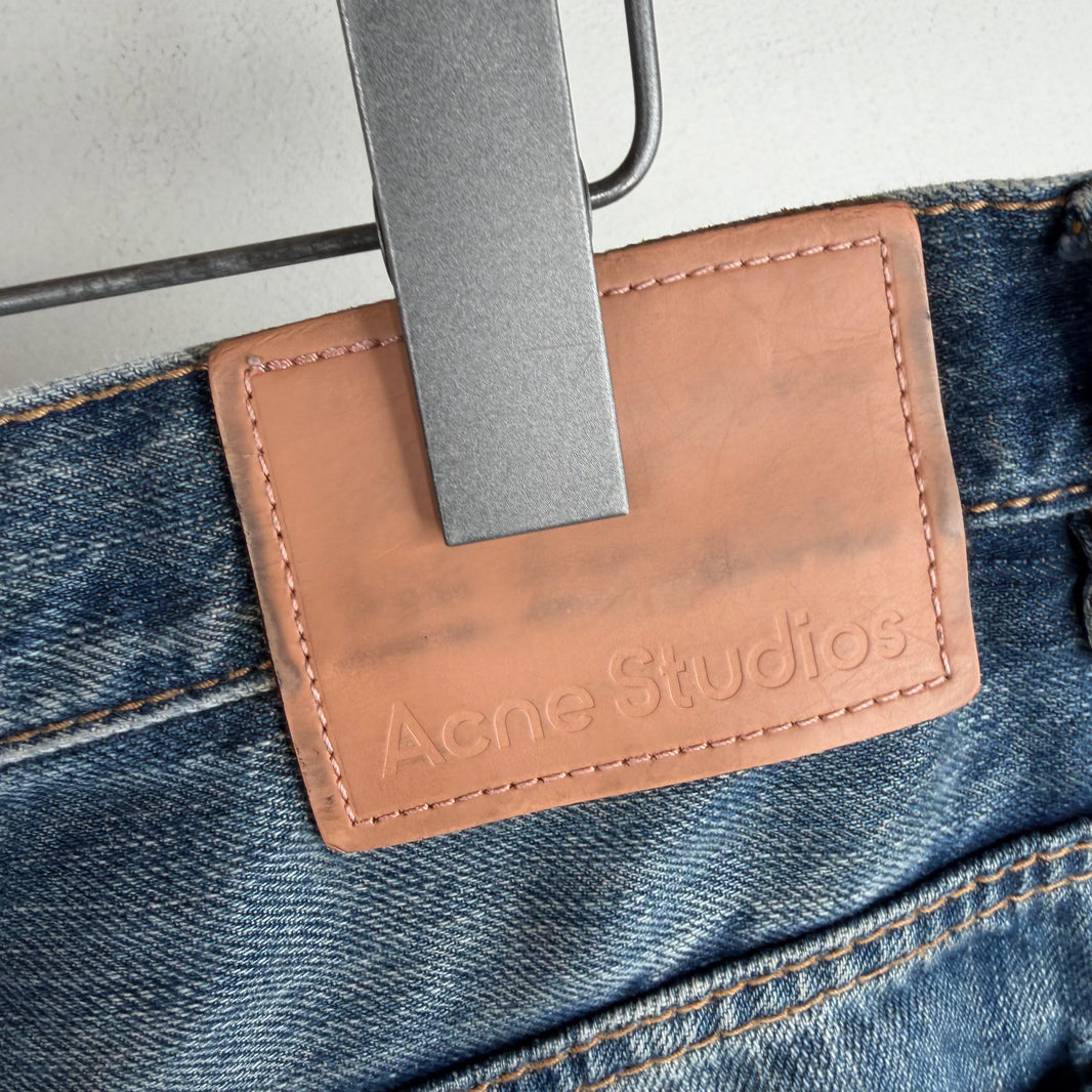 Acne Studios Whiskered Long Jean Shorts