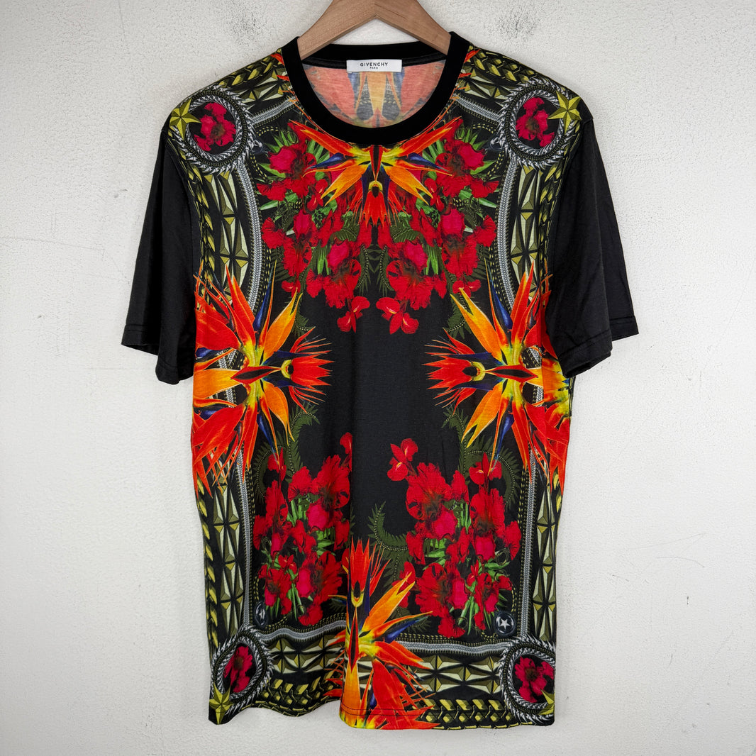 Givenchy Floral Birds Of Pray Black T-Shirt