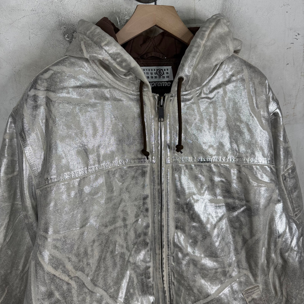 Supreme x MM6 Silver Foil Work Jacket