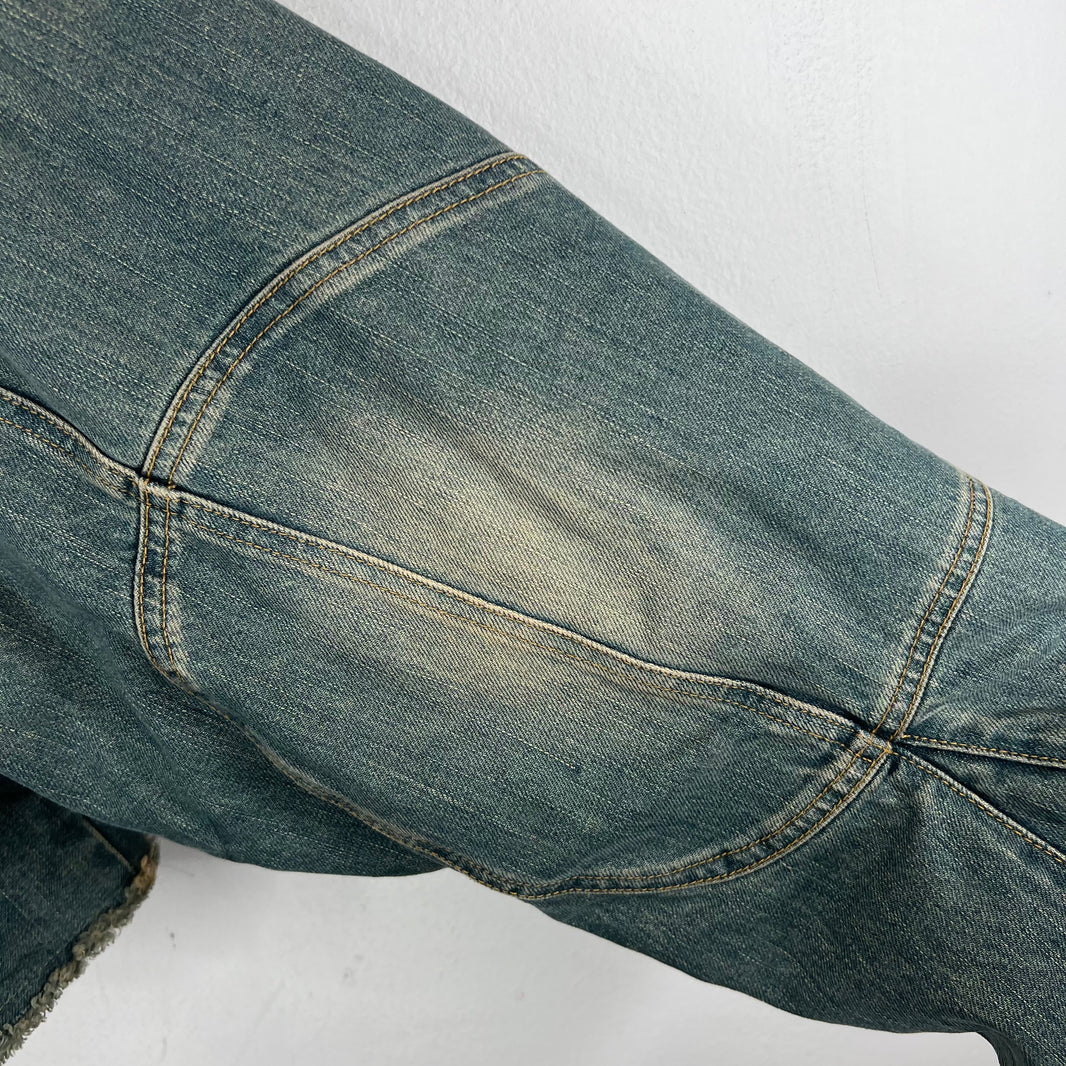 Martine Rose Cropped D-Ring Denim Jacket