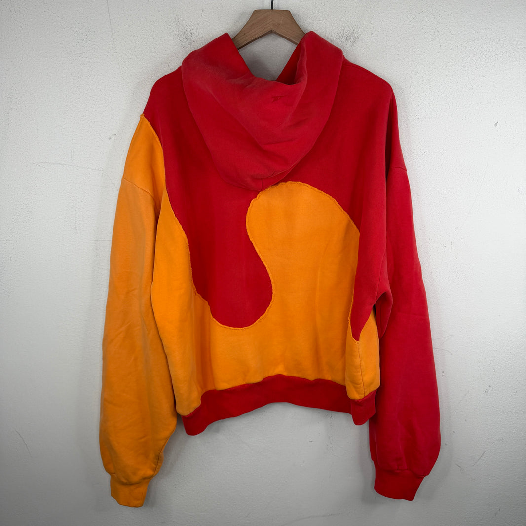 ERL Red/Orange Swirl Pullover Hoodie