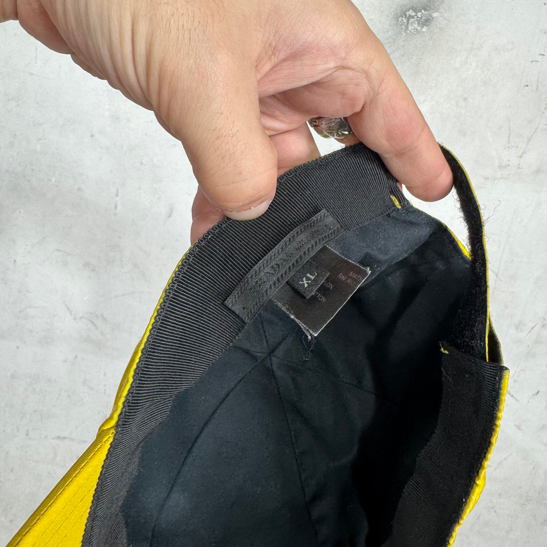 Prada Yellow Nylon Plaque Hat
