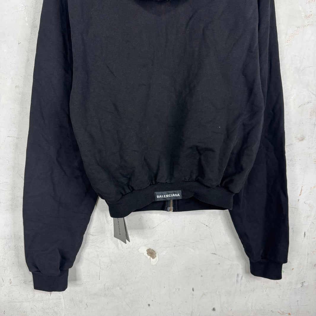 Balenciaga Tab Logo Zip Hoodie