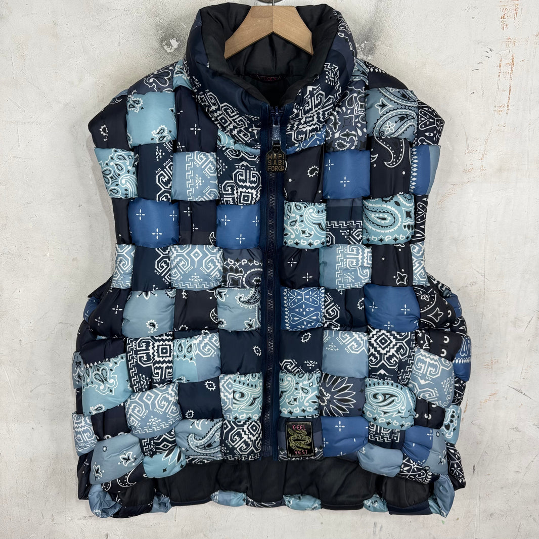 Kapital Blue Keel Woven Vest