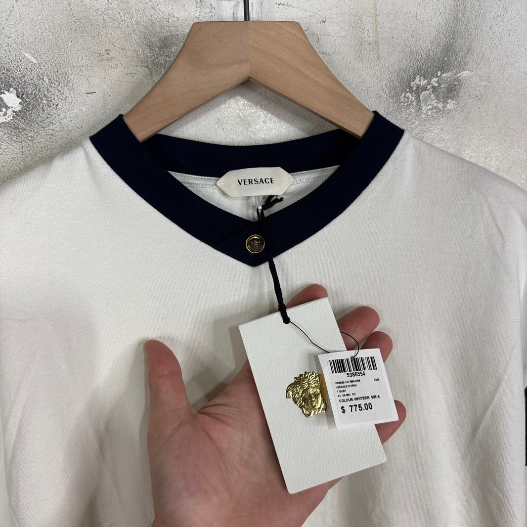 Versace Current Stretch Ringer T-Shirt