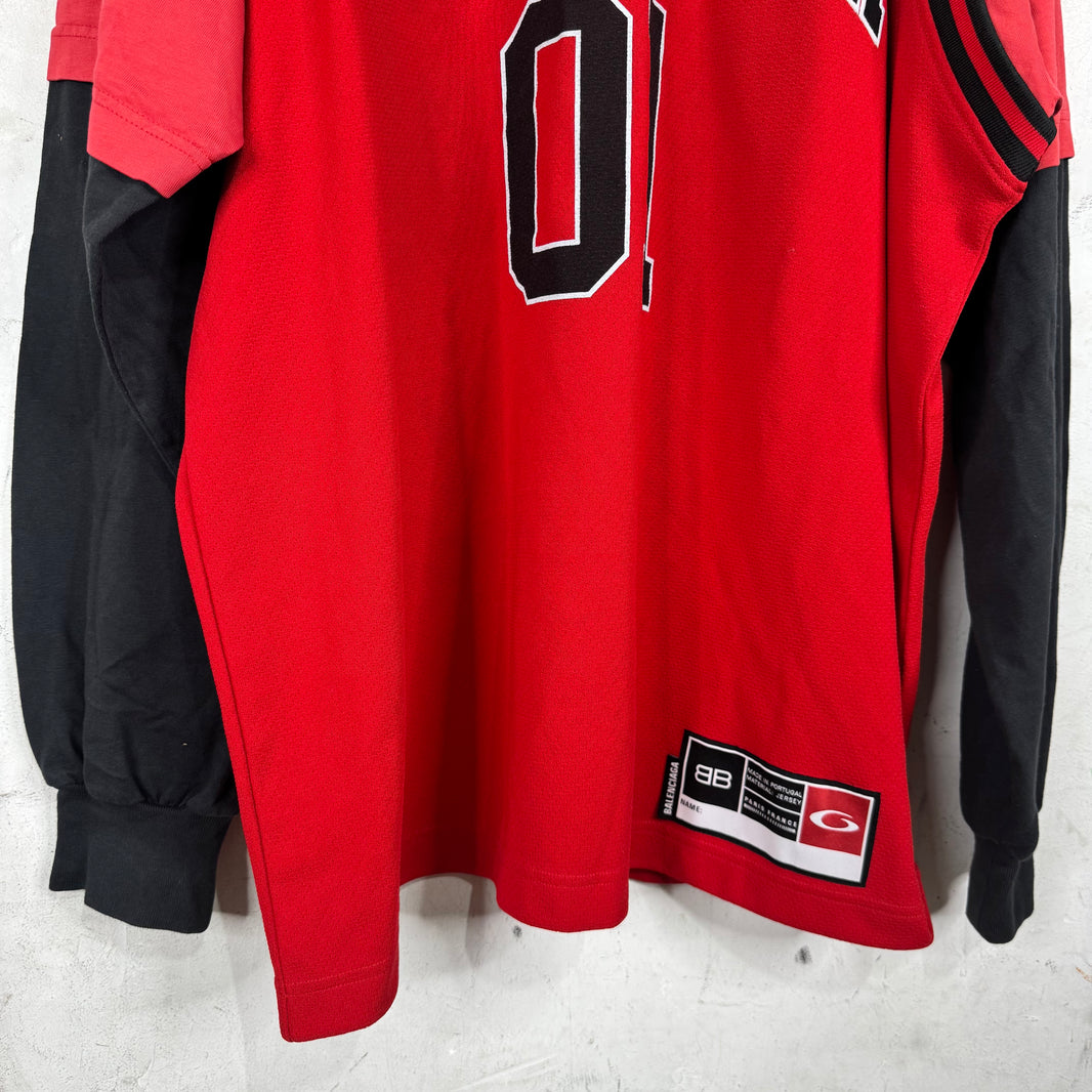 Balenciaga Basketball Jersey Layered L/S T-Shirt