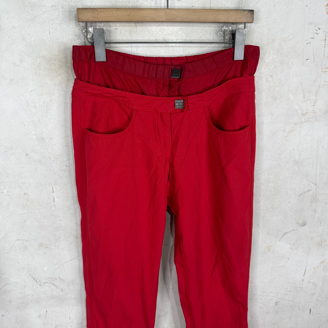 Chanel Women's Red Ski Pants