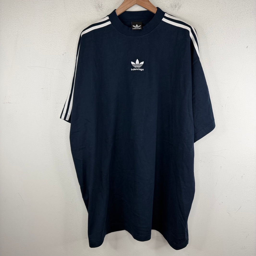 Balenciaga Adidas Sample Navy Logo T-Shirt