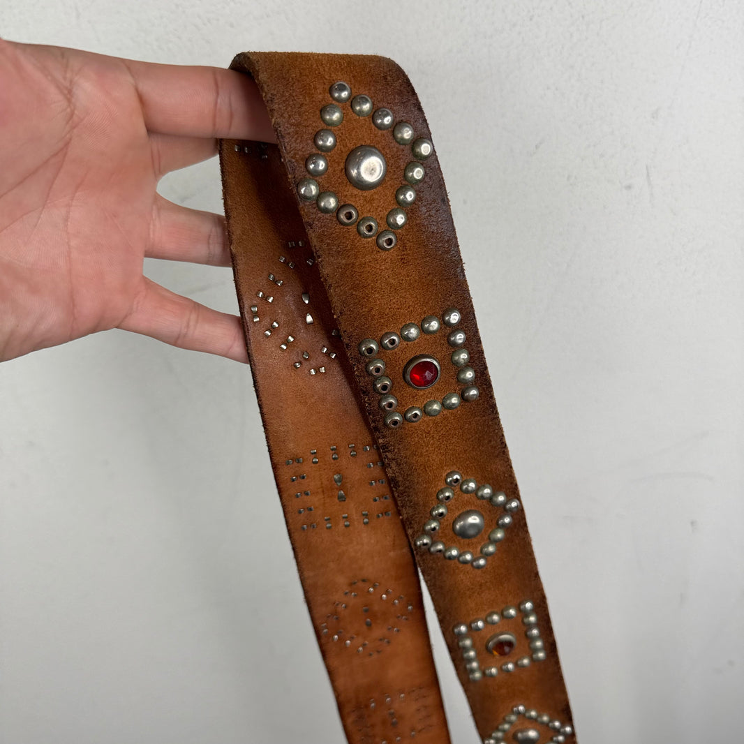 RRL Roughout Studded Belt