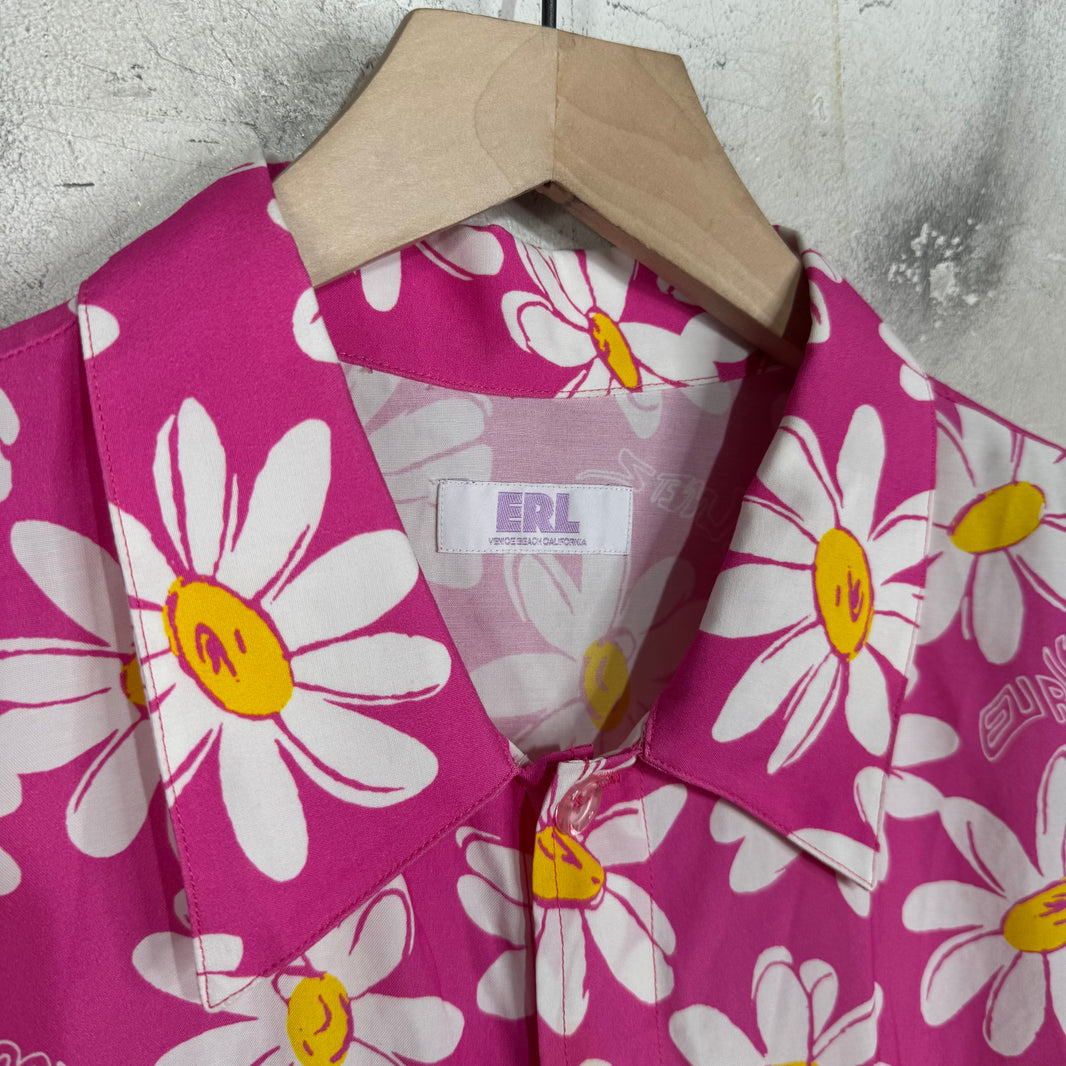ERL Pink Daisy Rayon Shirt