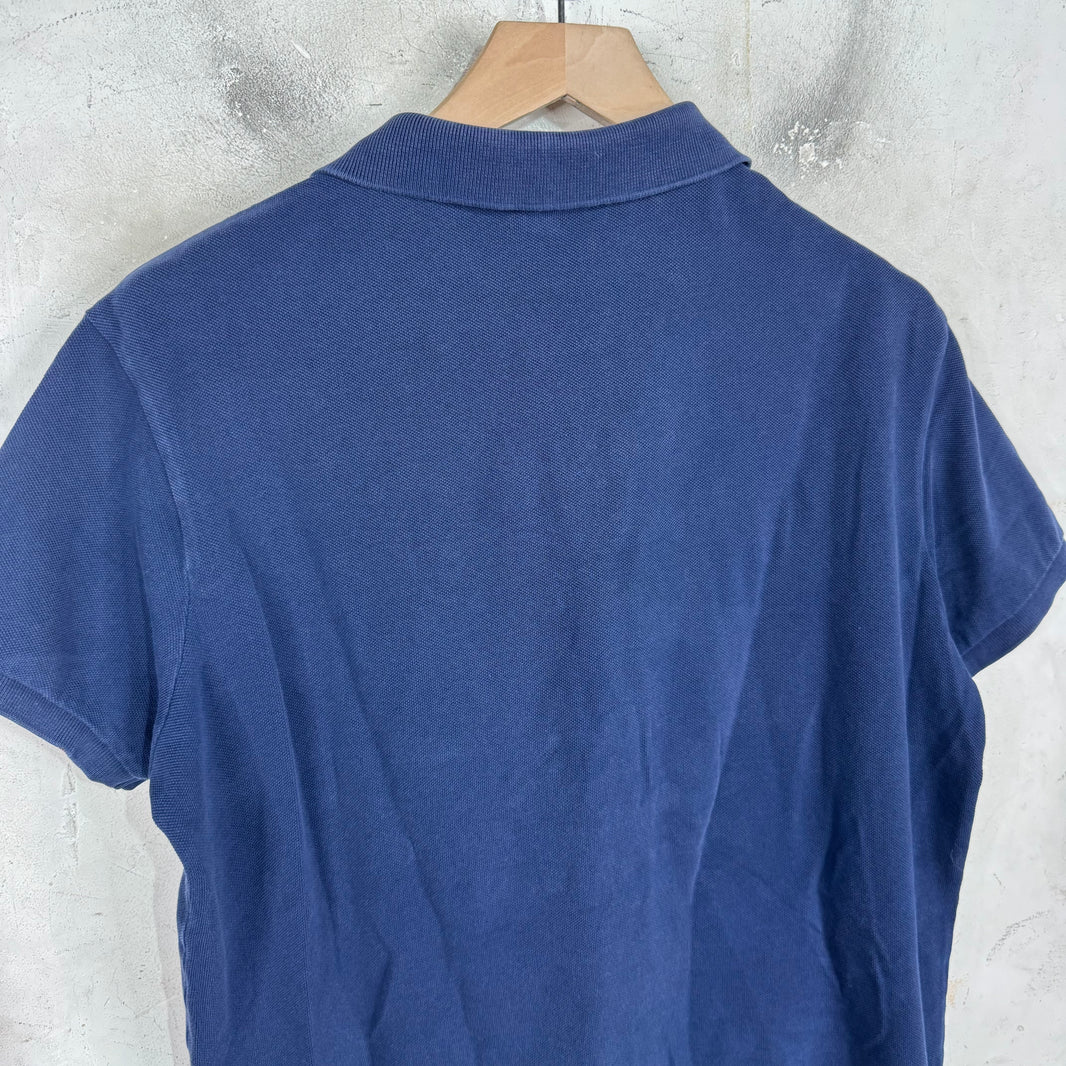 Ralph Lauren Navy Big Horse Green/White Diagonal Stripe