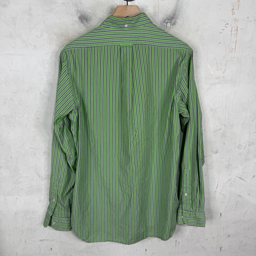 Ralph Lauren Rugby Striped Green Buttoned Shirt