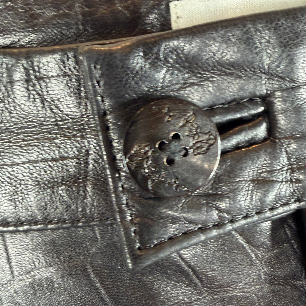 Ernest Baker Lambskin Leather Flared Pants