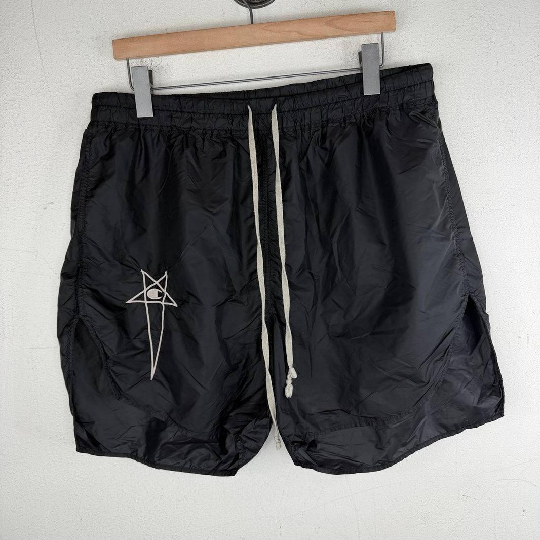 Rick Owens Champion Nylon Pentagram Shorts