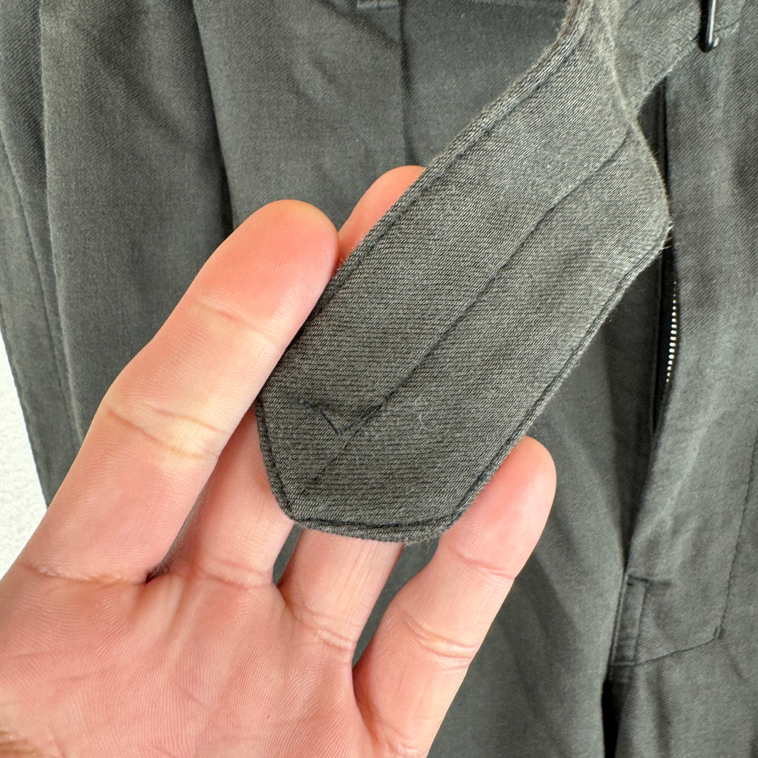 Lemaire Built In Belt Gray Trousers