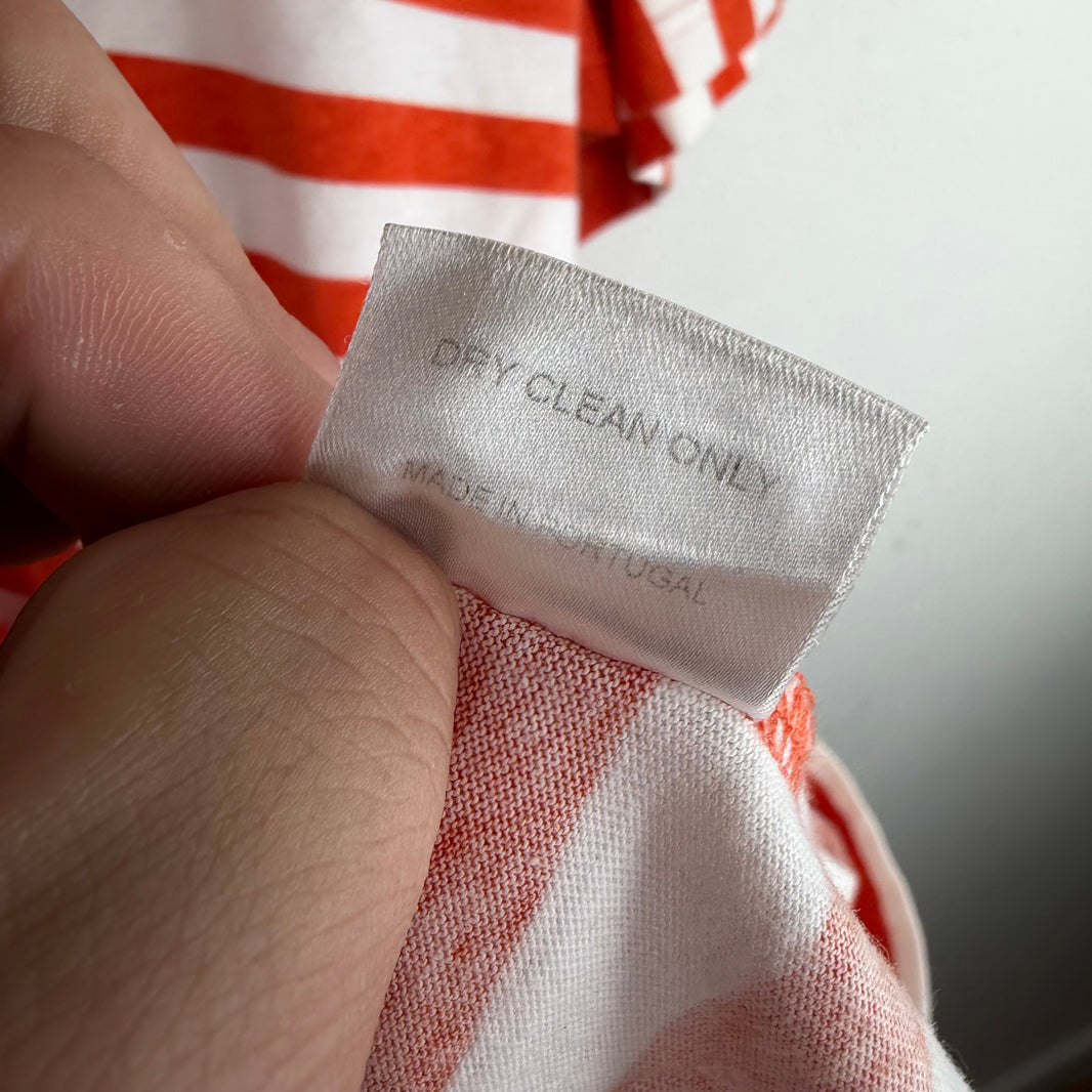 Martine Rose Orange Striped T-Shirt