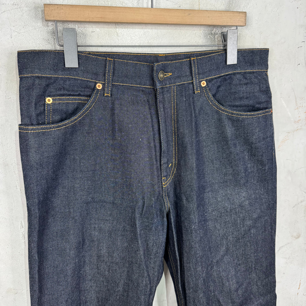 Gucci Monogram Cuffed Raw Jeans