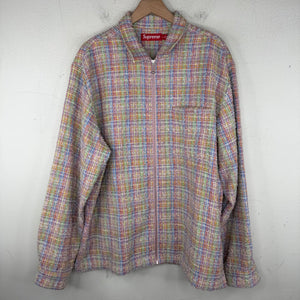 Supreme Multicolor Tweed Zip Up Jacket