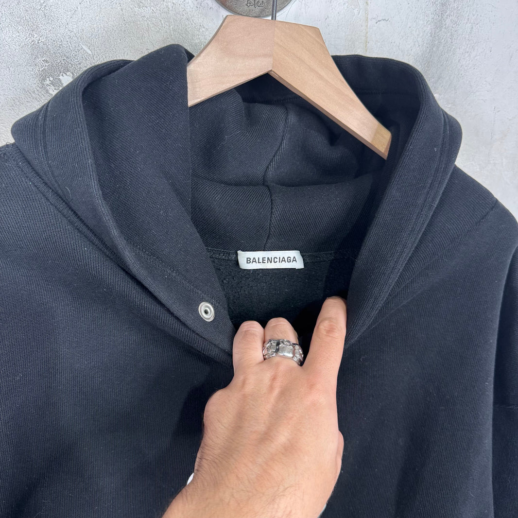 Balenciaga WFP Black Heavy Hoodie