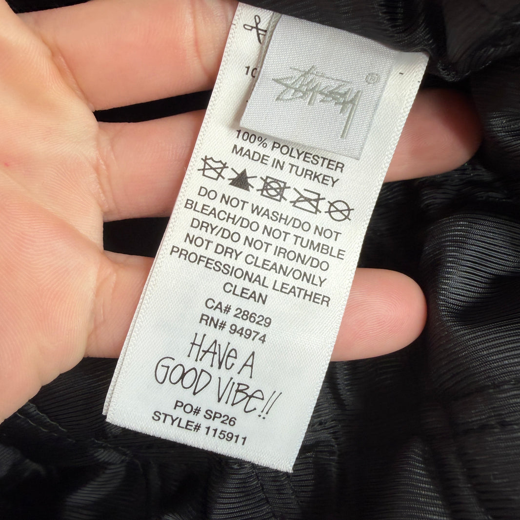 Stussy Brown Goat Leather Garage Zip Up Jacket