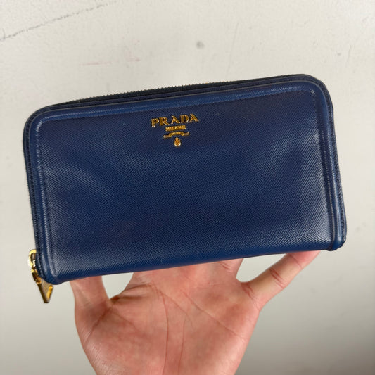 Prada Blue Long Wallet