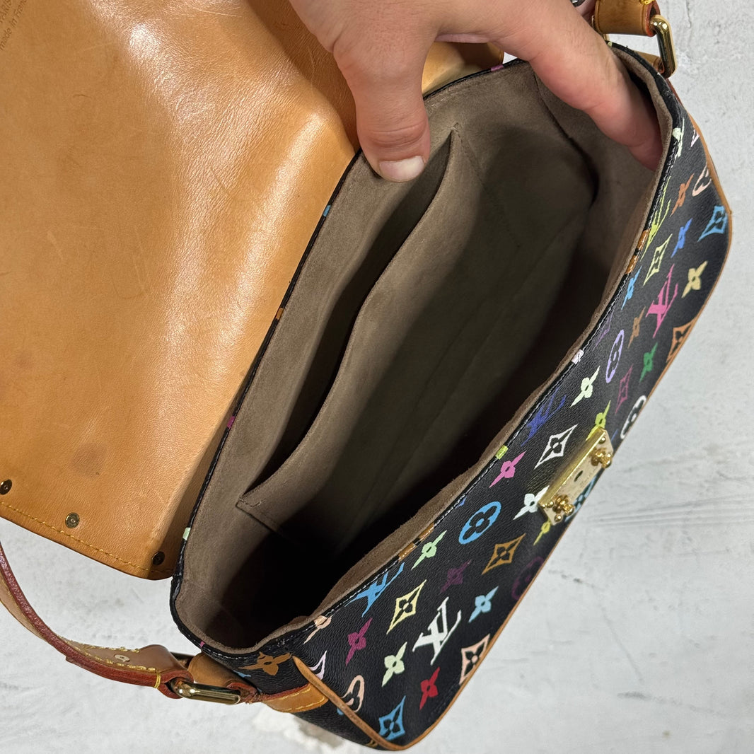 Louis Vuitton Black Murakami Messenger Bag