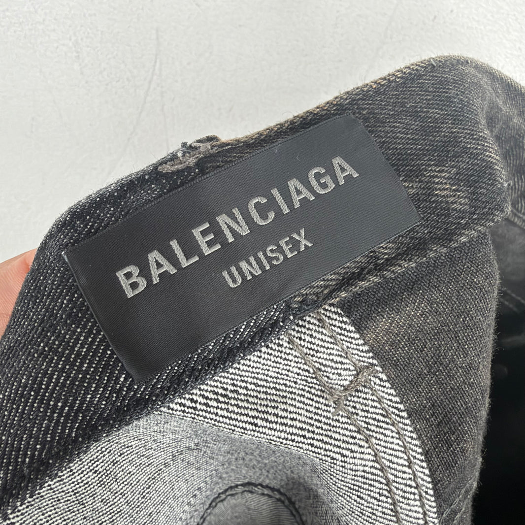 Balenciaga Black/Gray 50/50 Jeans