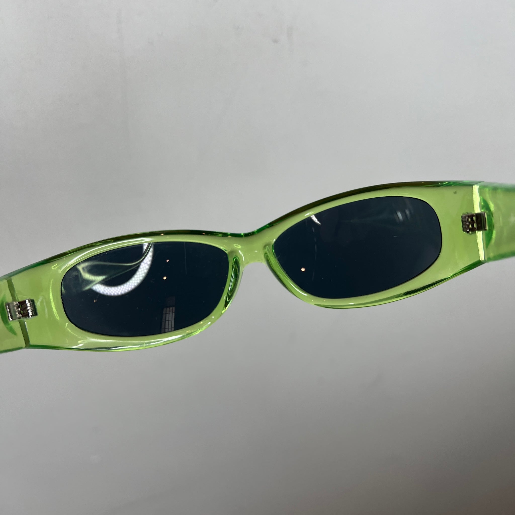 Stussy Neon Green Oval Sunglasses