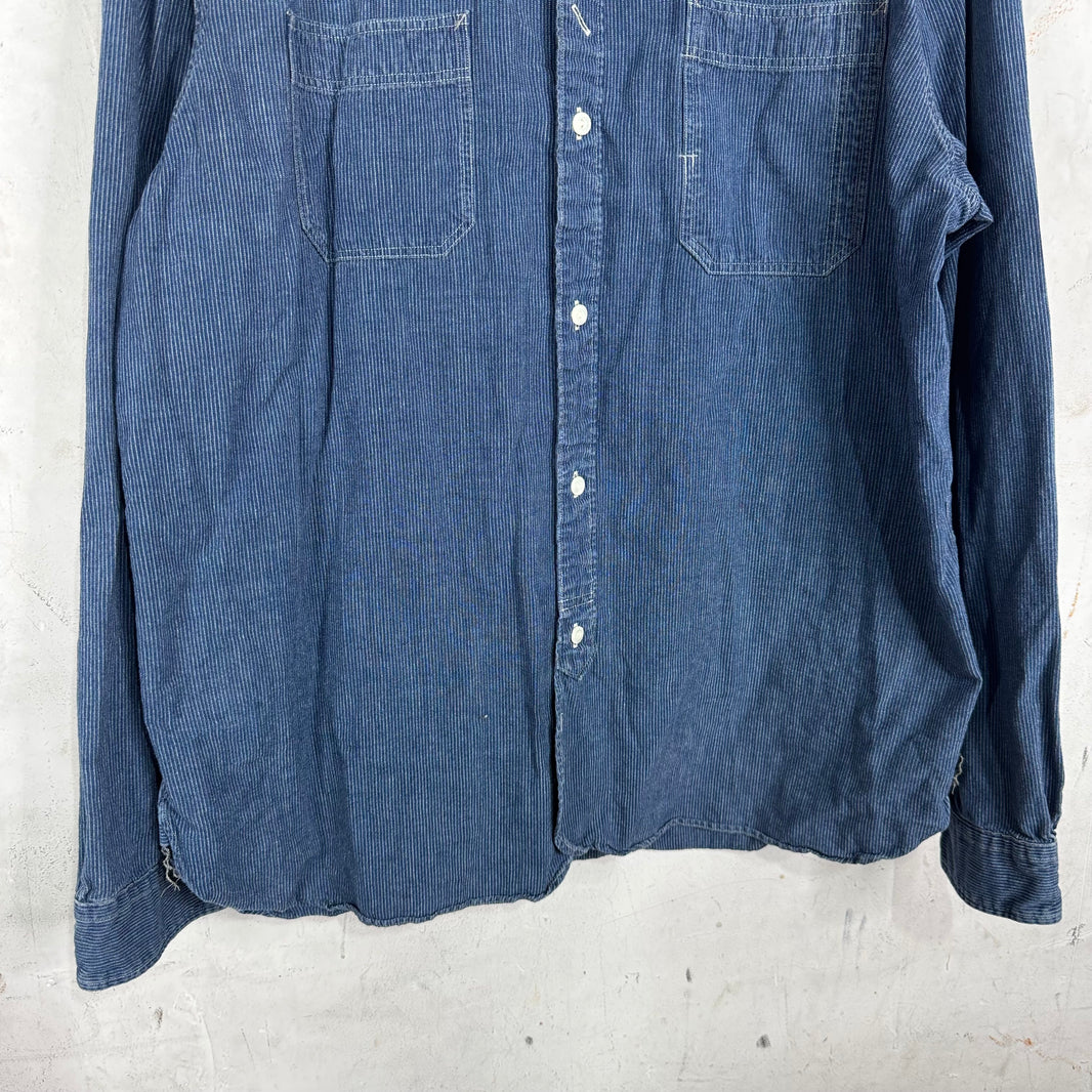 RRL Pinstriped Double Pocket LS Shirt