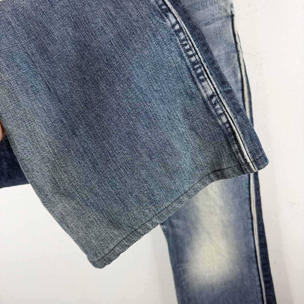Walter Van Beirendonck Split Wash Bootcut Jeans