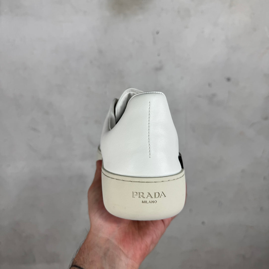 Prada White Court Sneakers