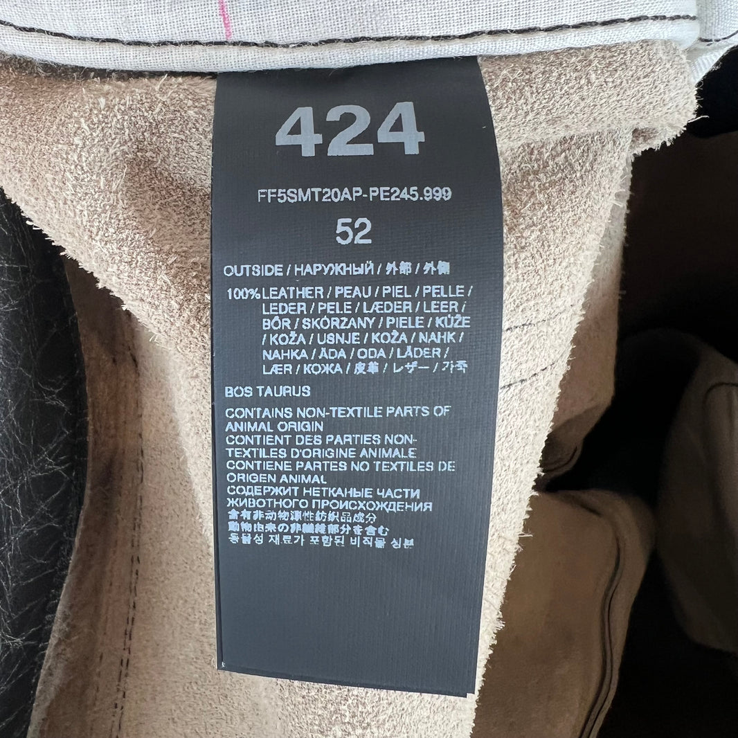 424 Five Pocket Leather Jeans