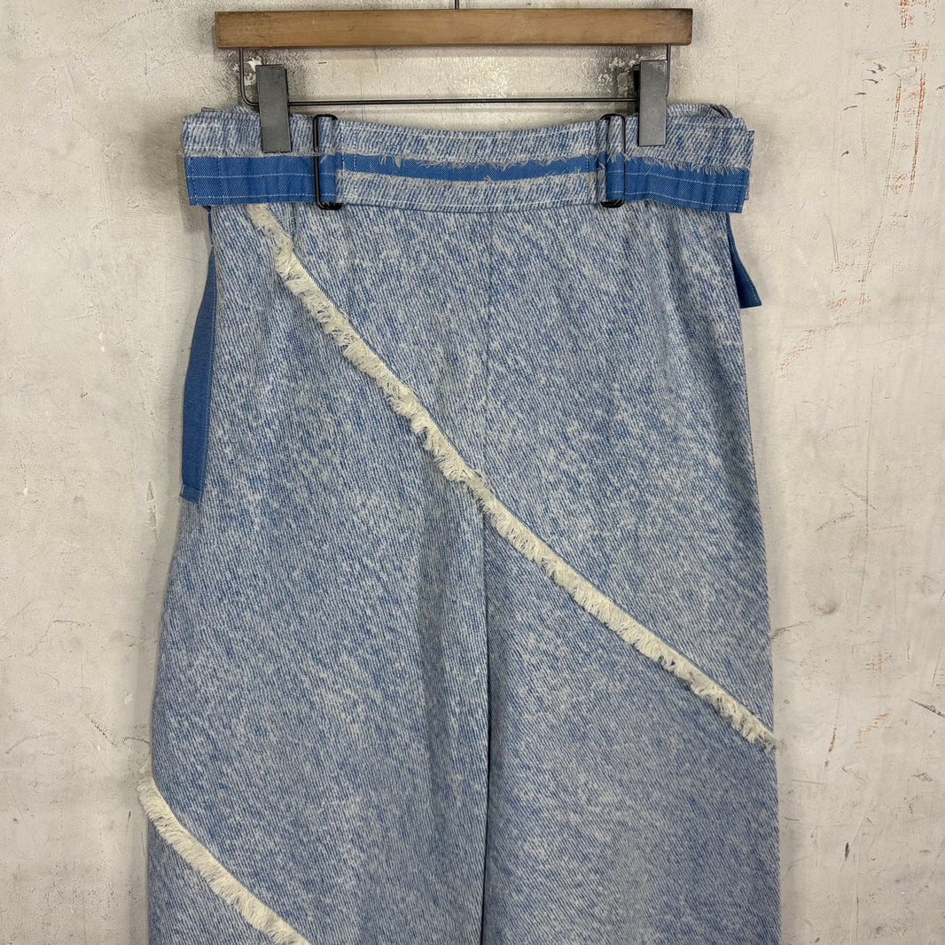 Issey Miyake Sample Frayed Seam Wide Leg Pants