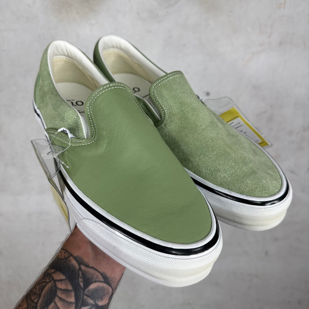 Vans X Engineered Garments Green Sample Classic Slip Ons