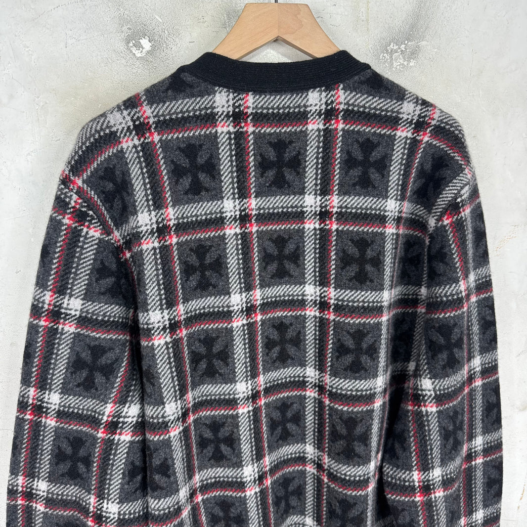 Chrome Hearts Motif Cross Wool Cardigan