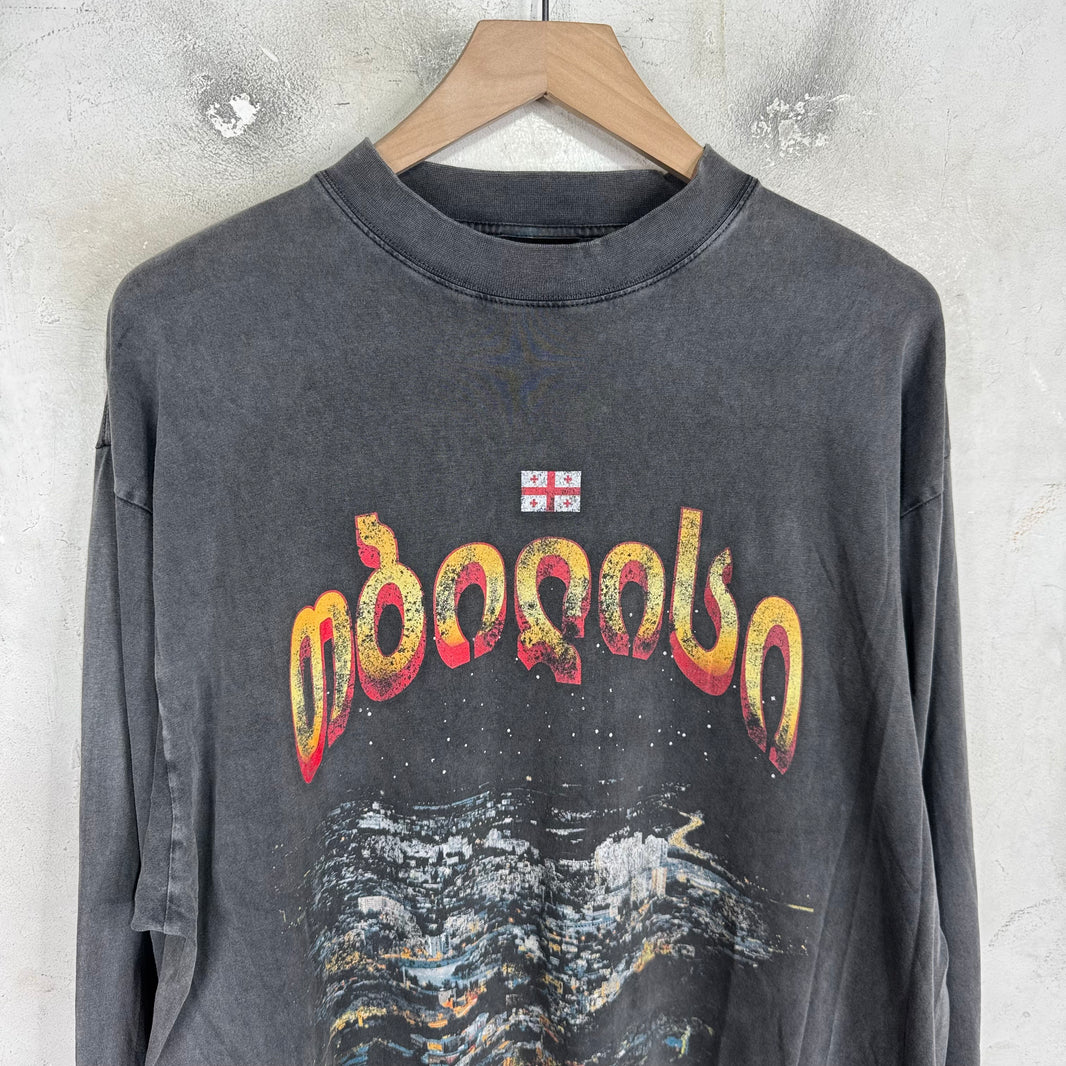 Balenciaga Georgian City Faded L/S T-Shirt