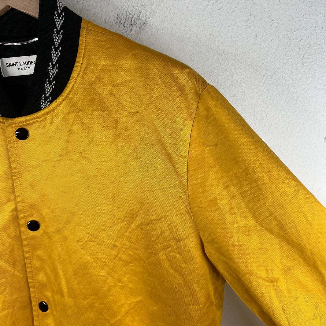 Saint Laurent Yellow Embroidered Teddy Jacket