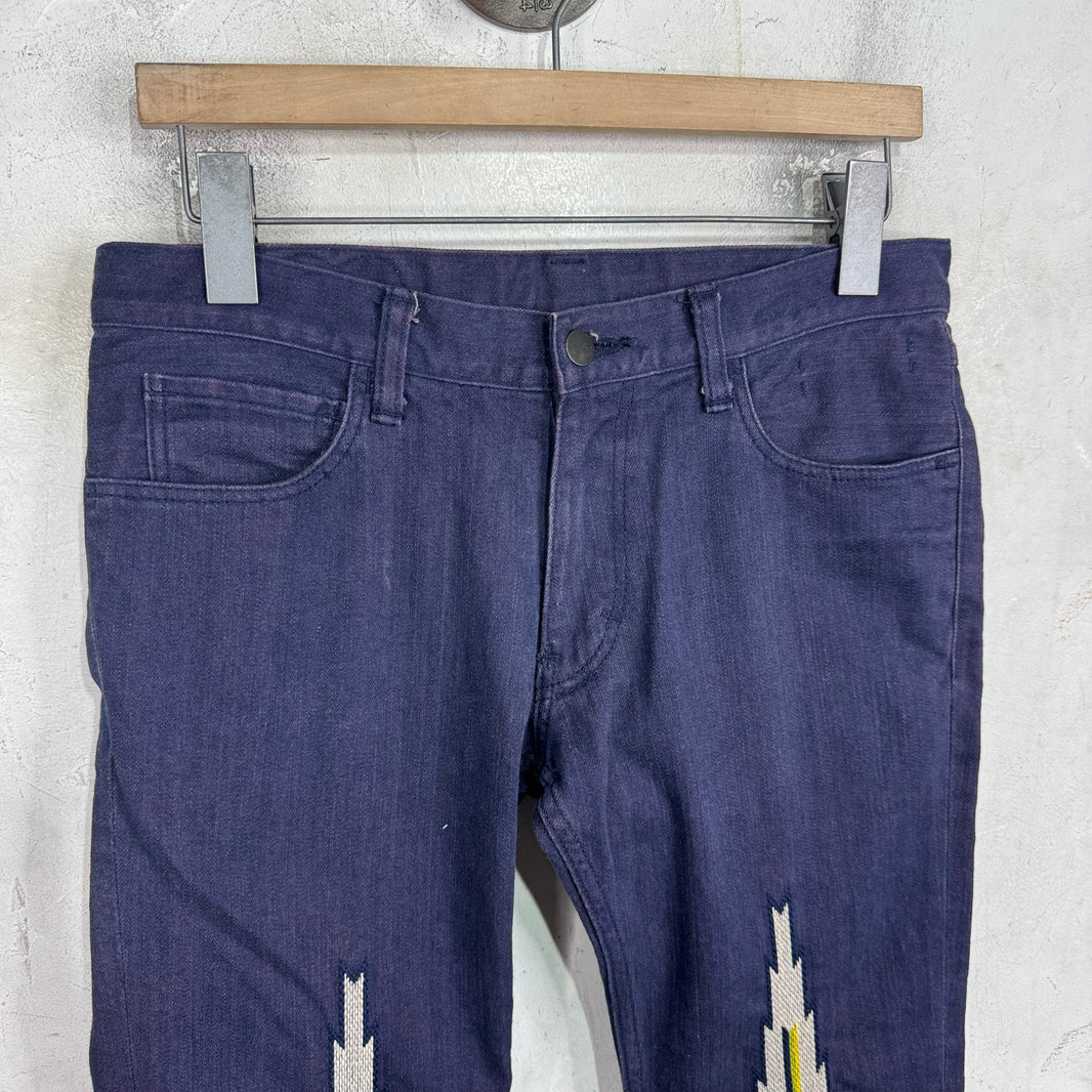 Number Nine Purple Aztec Jeans