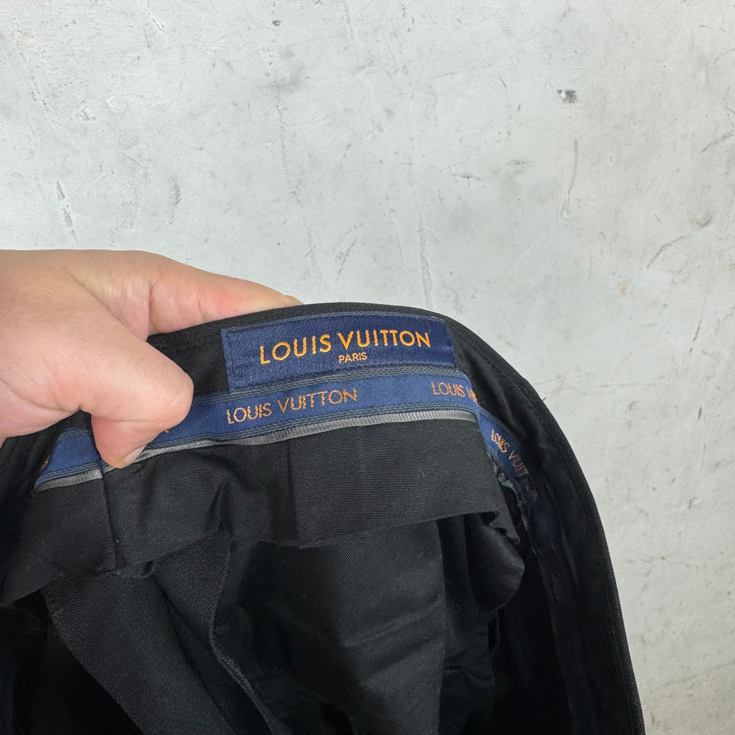 Louis Vuitton Heel Zip Black Trousers