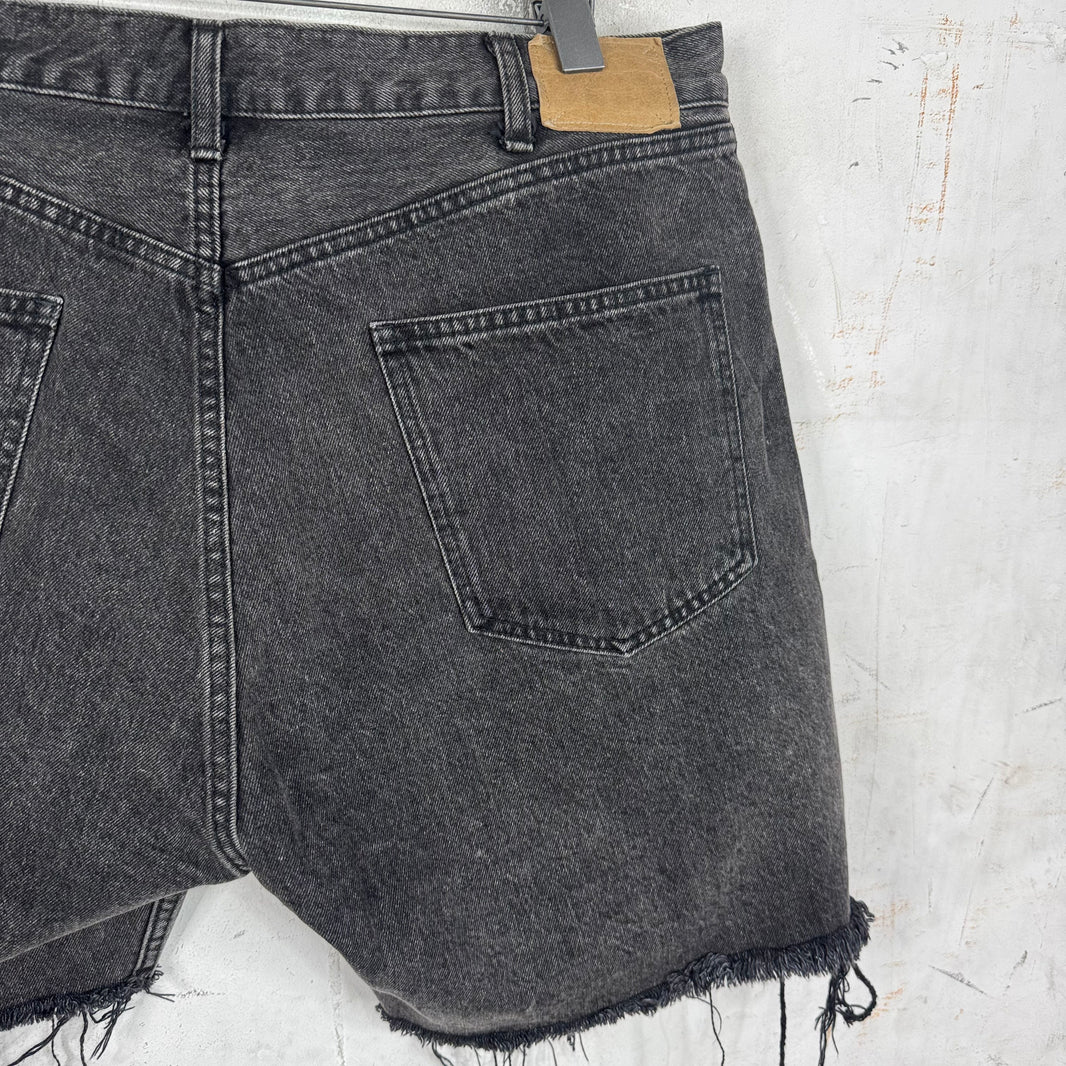 Celine Charcoal Wash Denim Shorts